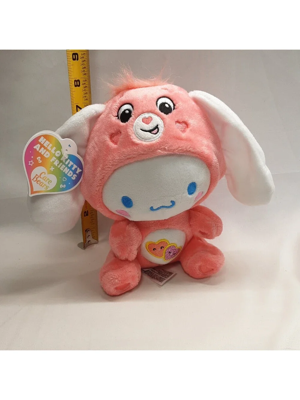 Hello Kitty and Friends - Care Bears Plush - 8 - Cinnamoroll as Love-A-Lot Bear